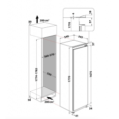 WHIRLPOOL ARG18081 FRIGORIFERO NCASSO MONOPORTA 6°Senso CLASSE ENERGETICA F