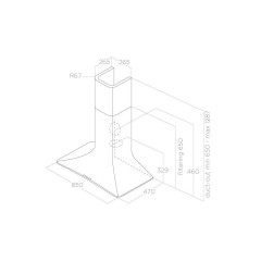 ELICA SWEET UMBER GREY/F/80 CAPPA PARETE FILTRANTE LED PRF0043031A