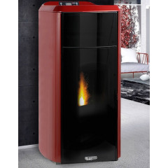 LAMINOX TLVB18IRS STUFA A PELLET Greta Lux Black Line Idroventilata ROSSO