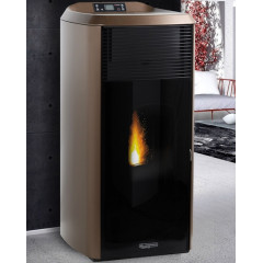 LAMINOX TLVB18IZ Greta Lux Black Line STUFA PELLET Idroventilata BRONZO