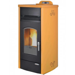 LAMINOX TS 19 IP-C GRETA IDRO PLUS TERMOSTUFA A PELLET 18 KW CUOIO