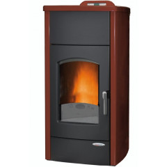 LAMINOX TS 19 IP-R GRETA IDRO PLUS TERMOSTUFA A PELLET 18 KW ROSSO BORDEAUX