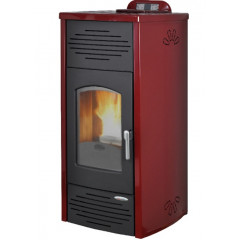 LAMINOX TS 24 IP-R CARLOTTA IDRO PLUS TERMOSTUFA A PELLET 24 KW ROSSO BORDEAUX