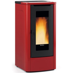 EXTRAFLAME TEOREMA PLUS BORDEAUX STUFA A PELLET CANALIZZATA 3.5-12.0 KW 340 M3