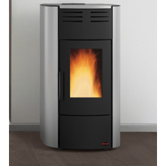 EXTRAFLAME RAFFAELLA IDRO H18 GRIGIO LUCE TERMOSTUFA A PELLET VENTILATA 21.7KW