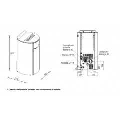 LAMINOX J13IZ Jessica 13 Idro Black Line Termostufa a pellet 13kw Bronzo