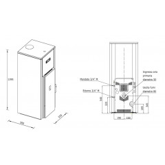 LAMINOX CLH18N Termostufa a Pellet Idro 18 kW Da 250 a 400 m³