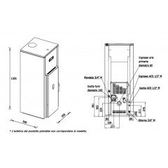 LAMINOX CLH28N Termostufa a Pellet Idro 28 kW Bordeaux Da 400 a 600 m³