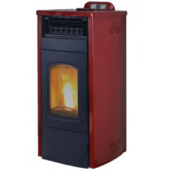 LAMINOX STO 12 AP-R DALIA OMNIA AIR PLUS STUFA A PELLET AIR ONNIVORA 12 KW ROSSO