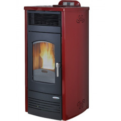 LAMINOX ST 13 AP-R VALENTINA AIR PLUS STUFA A PELLET 16 KW ROSSO BORDEAUX