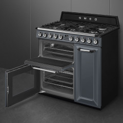 SMEG TR93GR CUCINA VICTORIA 90x60CM PIANO GAS 6 BRUCIATORI 2 FORNI GHISA