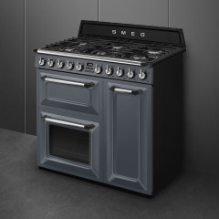 SMEG TR93GR CUCINA VICTORIA 90x60CM PIANO GAS 6 BRUCIATORI 2 FORNI GHISA