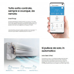 SAMSUNG CLIMATIZZATORE WINDFREE C-NEXT WIFI DUALSPLIT AJ040TXJ2KG 9000+12000