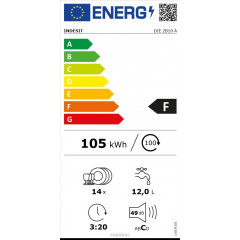 INDESIT DIE2B19A LAVASTOVIGLIE INCASSO  SCOMPARSA TOTALE 14 COPERTI