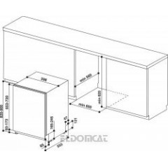 INDESIT DIE2B19A LAVASTOVIGLIE INCASSO  SCOMPARSA TOTALE 14 COPERTI