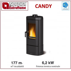 LA NORDICA CANDY 4.0 STUFA LEGNA FOCOLARE GHISA POTENZA 6,2KW 7119301