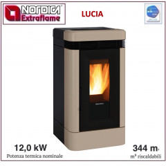 EXTRAFLAME LUCIA TORTORA STUFA PELLET RIVESTIMENTO MAIOLICA 12,1KW