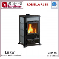 LA NORDICA ROSSELLA R1 BII STUFA LEGNA PIETRA NATURALE POTENZA 8.8 KW 7112152