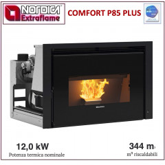 EXTRAFLAME COMFORT P85 PLUS INSERTO CAMINETTO PELLET 12KW PROMO FINO 31/03