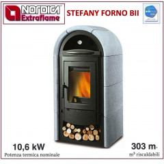 LA NORDICA STEFANY FORNO BII STUFA LEGNA 10,6kW MAIOLICA PETRA 7113432