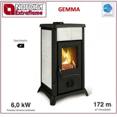 LA NORDICA GEMMA STUFA LEGNA CERAMICA ELEGANCE BIANCO INFINITY 6KW 7111603