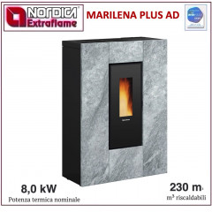 EXTRAFLAME MARILENA PLUS AD PETRA STUFA PELLET 8KW 230M3 24 KG 1283006