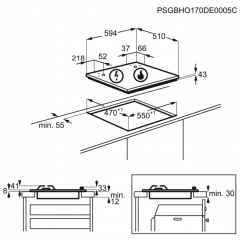 ELECTROLUX KGS6404SX PIANO COTTURA 60CM INOX 4 BRUCIATORI COMANDI LATERALI