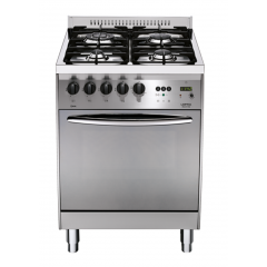 LOFRA CURVA C66GV/C CUCINA 60 CM INOX SATINATO 4 BRUCIATORI FORNO A GAS VENTILA