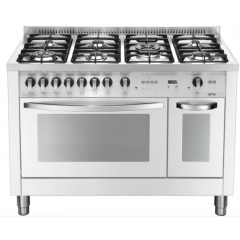 LOFRA PBPD126GV+E/2CI CUCINA BIANCO PERLA 120X60 FORNO GAS 5 FUOCHI