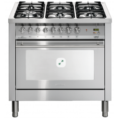 LOFRA PG96MFT/CISF CUCINA INOX 90X60 FORNO ELETTRICO MULTIFUNZIONE 5 BRUCIATORI