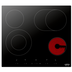 LOFRA VENERE 60 PIANO COTTURA 60X50 VETROCERAMICA 4 ZONE COMANDI TOUCH