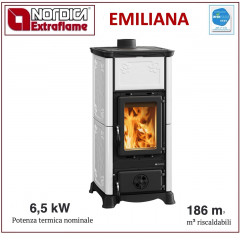 LA NORDICA EMILIANA STUFA LEGNA MAIOLICA 6,5 kW BIANCO INFINITY 7112603