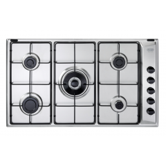 DE LONGHI YAL59DD PIANO COTTURA 5 BRUCIATORI ACCIAIO INOX 90 CM