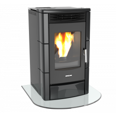 LINCAR MILLY 515 SC CERAMICA STUFA A PELLETS 9,1 KW NERO