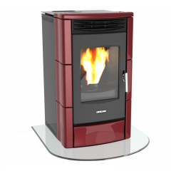 LINCAR MILLY 515 SC CERAMICA STUFA A PELLETS 9,1 KW ROSSO