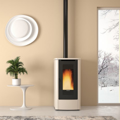 EXTRAFLAME TEOREMA PLUS AVORIO STUFA A PELLET CANALIZZATA 3.5-12.0 KW 340 M3