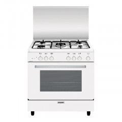 GLEM A855GX CUCINA 80X50 FORNO GAS 5 FUOCHI 1 TRIPLA CORONA SAFE TOUCH BIANCA