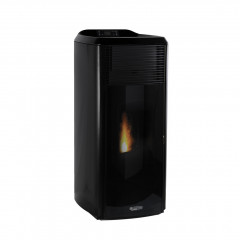 LAMINOX VICTORIA IDRO LUX TERMOSTUFA A PELLET 28 KW ACQUA SANITARIA NERO LUCIDO