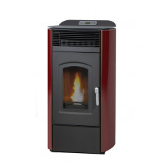 LAMINOX DALIA AIR STUFA A PELLET 12 KW 350 m3 CLASSE A+ COLORE ROSSO BORDEAUX