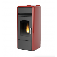 LAMINOX TL20IRS ROSSO TINA IDRO LUX STUFA A PELLET 20 KW 300-550 m³ 13,5 L