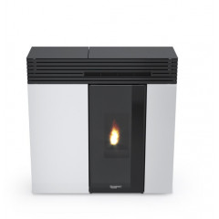 LAMINOX VERONICA GHOST AIR BLACK LINE STUFA PELLET 10,5 KW 250m3 BIANCO