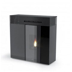 LAMINOX VERONICA GHOST AIR BLACK LINE STUFA PELLET 10,5 KW 250m3 COLORE NERO