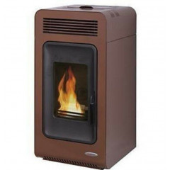 LAMINOX PRIMULA AIR STUFA PELLET 7KW 170 m3 RISCALDABILI CLASSE A+ MARRONE