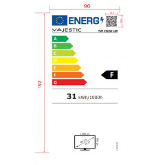 MAJESTIC TVD 232 TELEVISORE LED HD READY DVB-T2 HVEC HDMI USB MP15